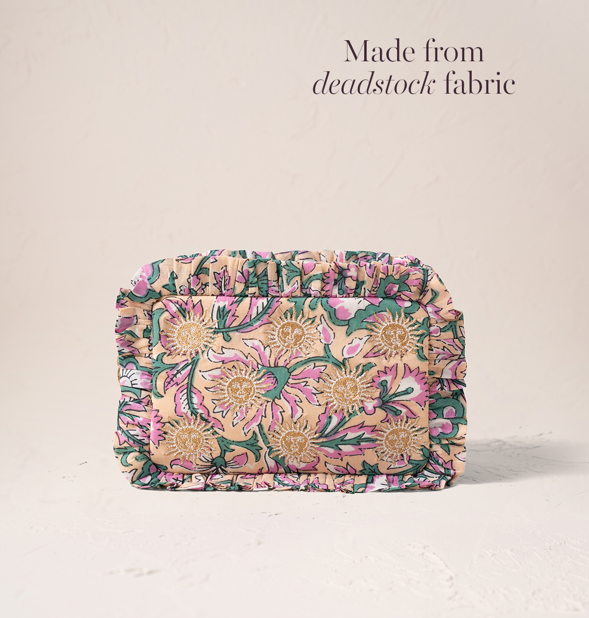 Sun Goddess Cotton Rebirth Frill Makeup Bag