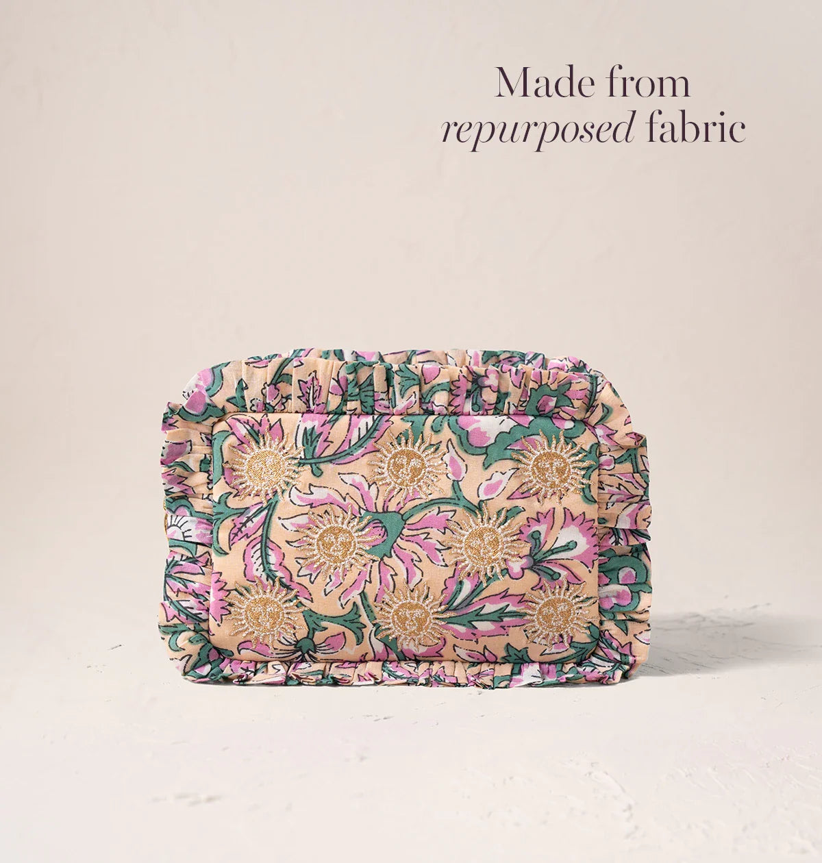Sun Goddess Cotton Rebirth Frill Makeup Bag