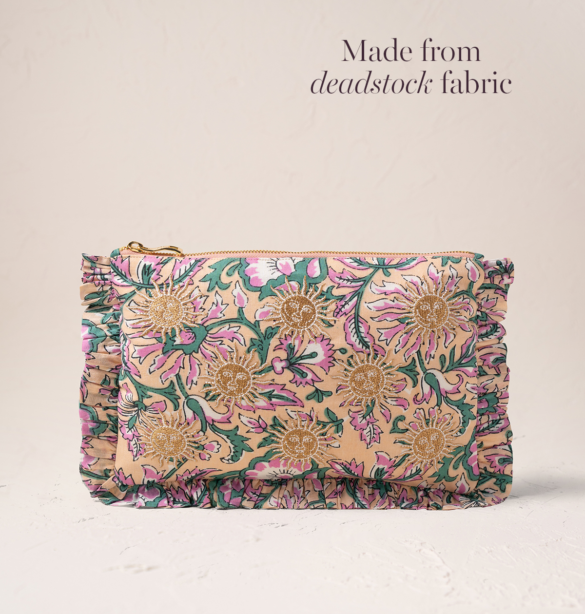 Sun Goddess Cotton Rebirth Frill Pouch
