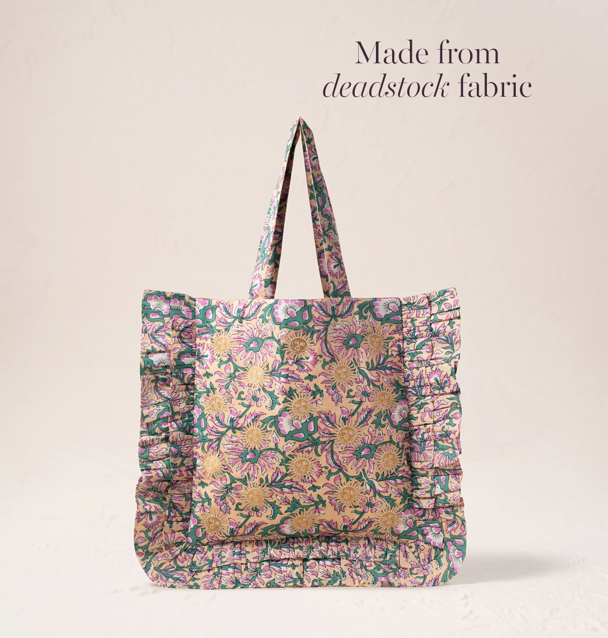 Sun Goddess Cotton Rebirth Frill Tote