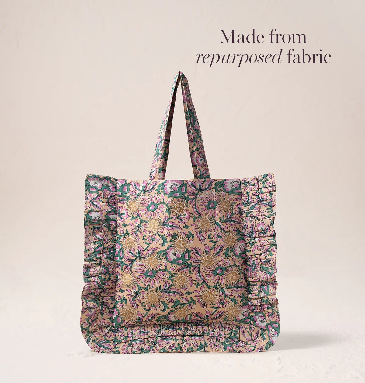 Sun Goddess Cotton Rebirth Frill Tote