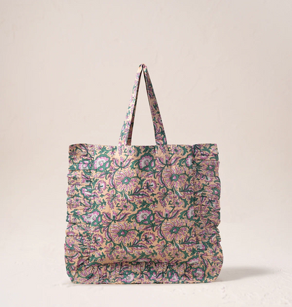 Sun Goddess Cotton Rebirth Frill Tote