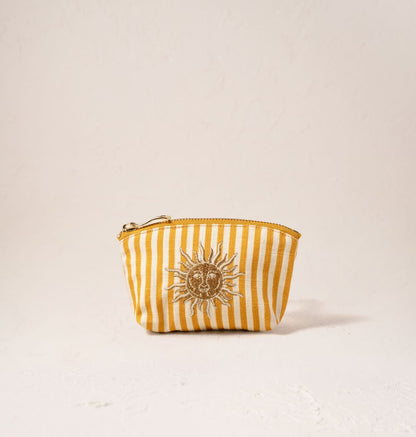 Sun Goddess Stripe Printed Coin Purse