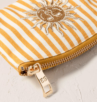 Sun Goddess Stripe Printed Coin Purse