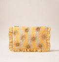 Sun Goddess Stripe Printed Frill Pouch