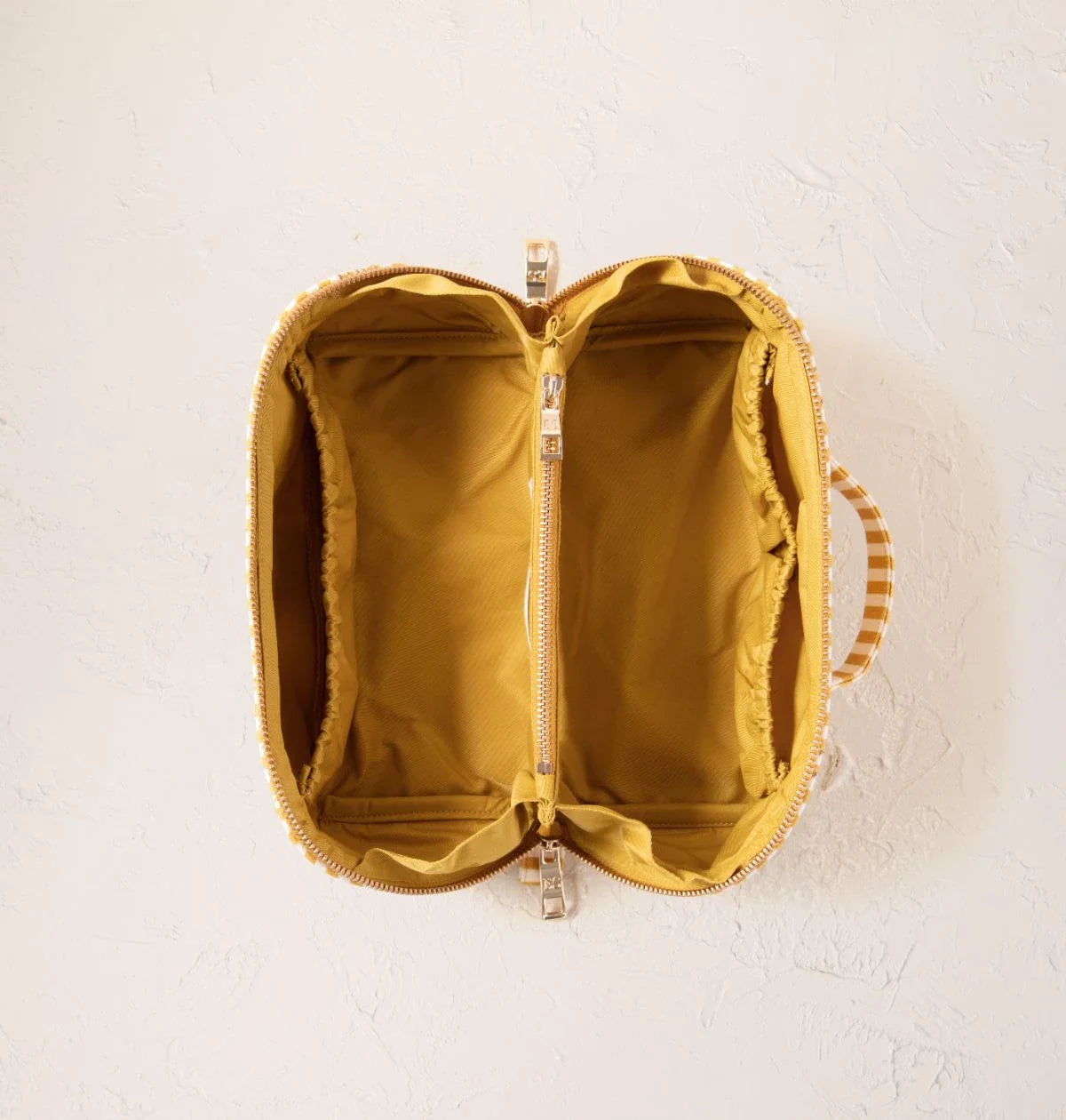 Sun Goddess Stripe Printed Open Flat Makeup Bag