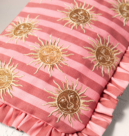 Sun Goddess Striped Frill Pouch