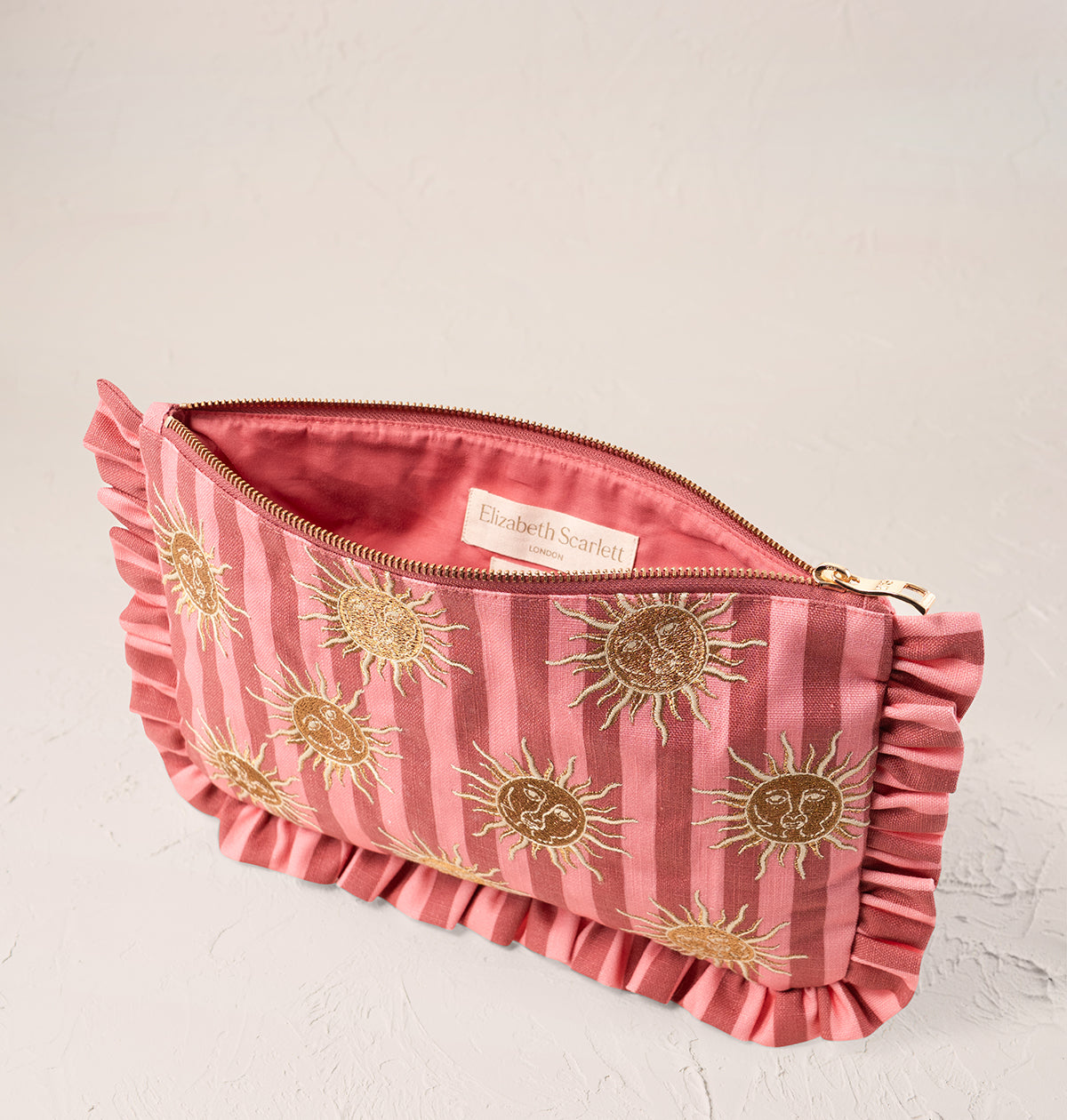 Sun Goddess Striped Frill Pouch