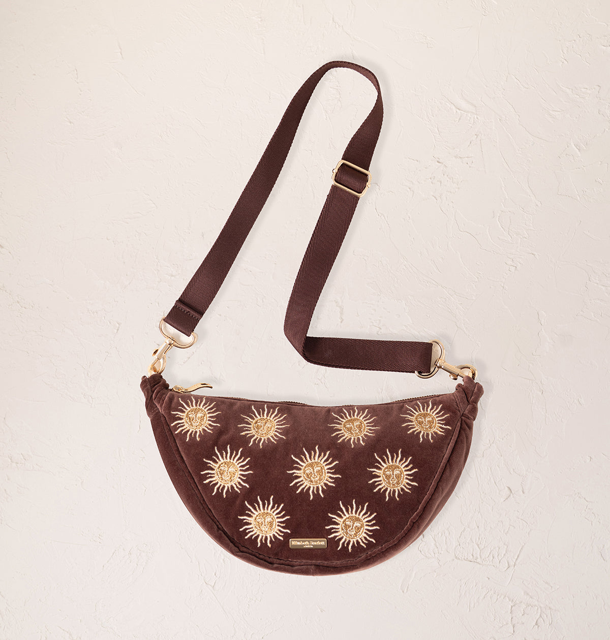 Sun Goddess Velvet Crossbody Sling Bag