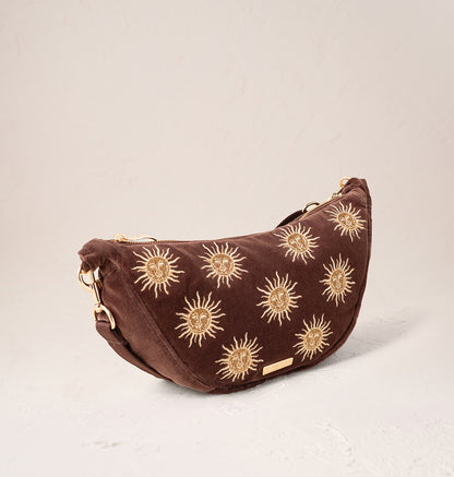 Sun Goddess Velvet Crossbody Sling Bag