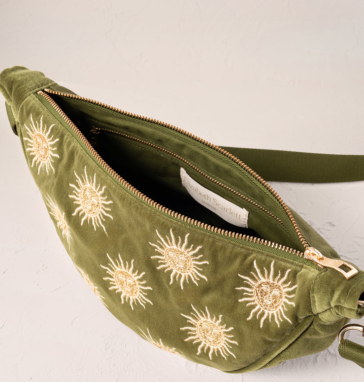 Sun Goddess Velvet Crossbody Sling Bag