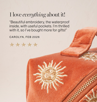 Sun Goddess Open Flat Makeup Bag