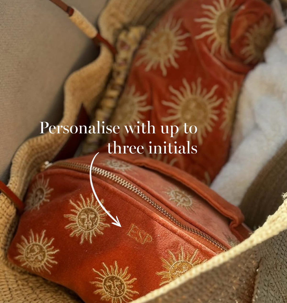 Sun Goddess Open Flat Makeup Bag