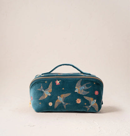 Swallows Open Flat Makeup Bag