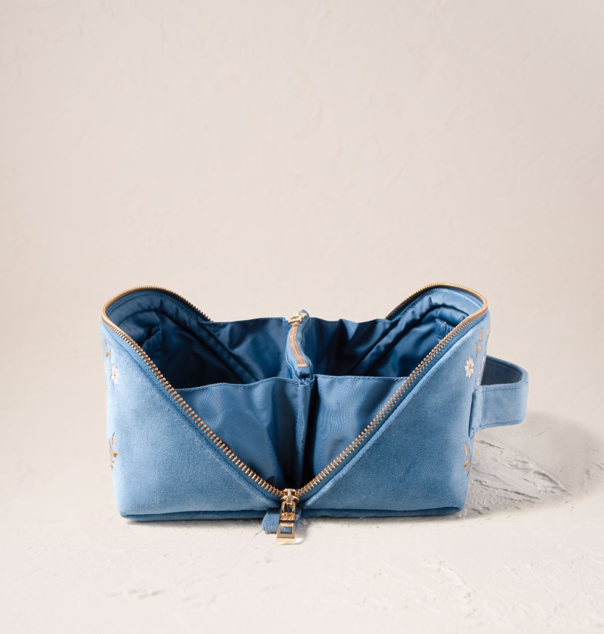 Swan Garden Open Flat Makeup Bag