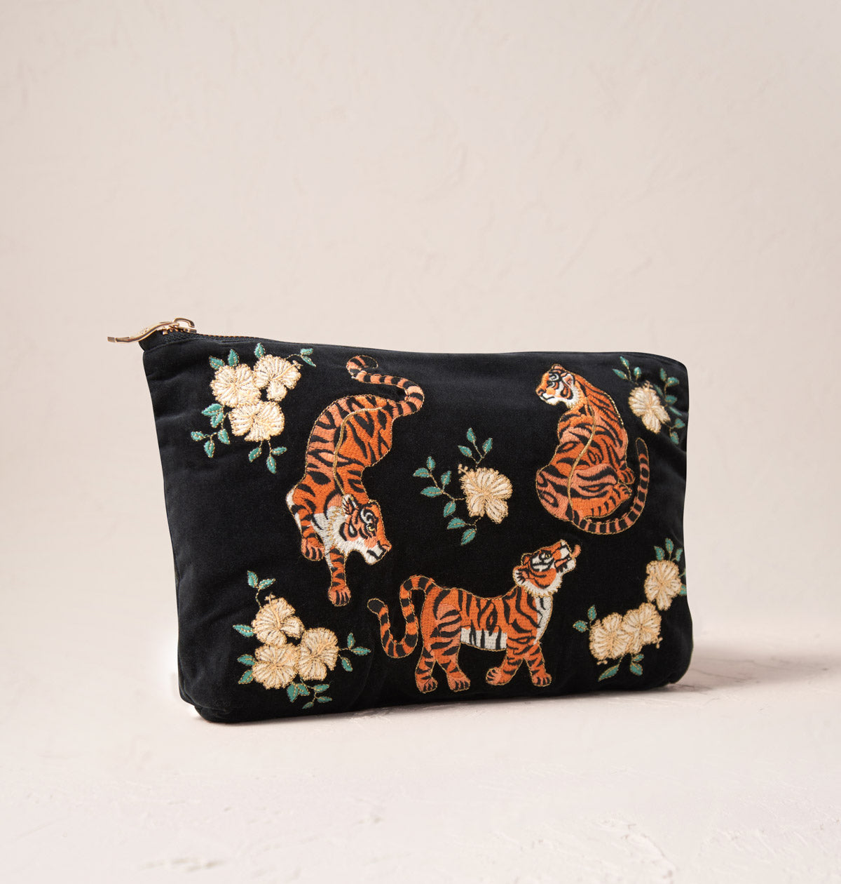 Tiger Print Apricot Everyday Pouch and Clutch Bag