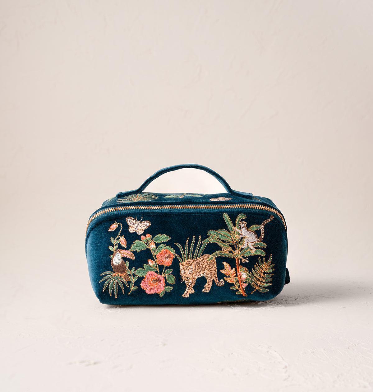 Tropical Rainforest Open Flat Makeup Bag