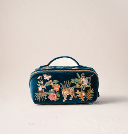 Tropical Rainforest Open Flat Makeup Bag