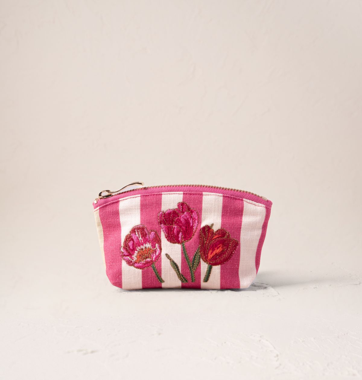 Tulip Stripe Printed Coin Purse