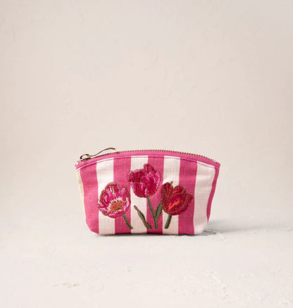 Tulip Stripe Printed Coin Purse