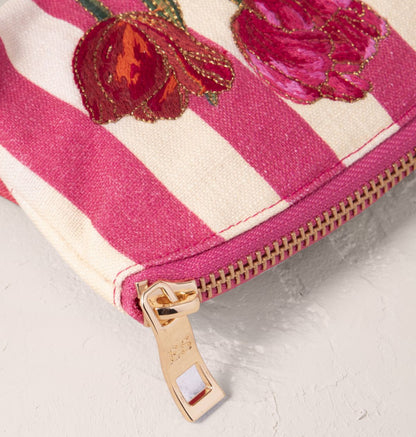 Tulip Stripe Printed Coin Purse