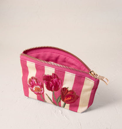 Tulip Stripe Printed Coin Purse
