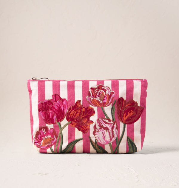 Tulip Stripe Printed Everyday Pouch