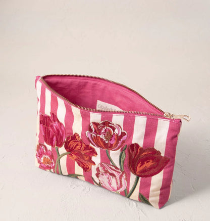 Tulip Stripe Printed Everyday Pouch
