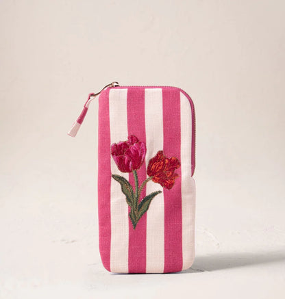 Tulip Stripe Printed Glasses Case