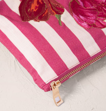 Tulip Stripe Printed Mini Pouch