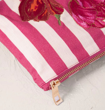 Tulip Stripe Printed Mini Pouch