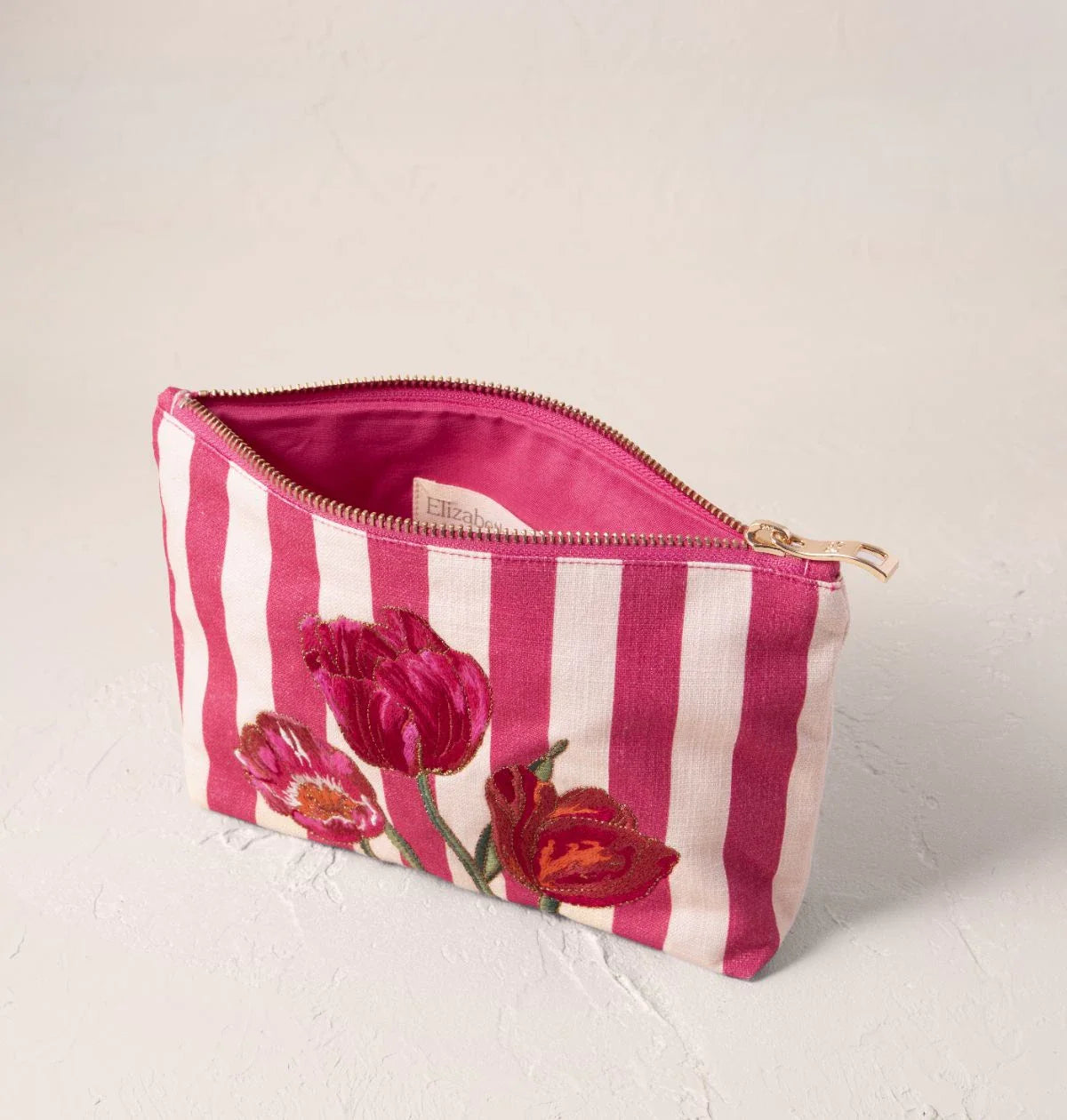 Tulip Stripe Printed Mini Pouch