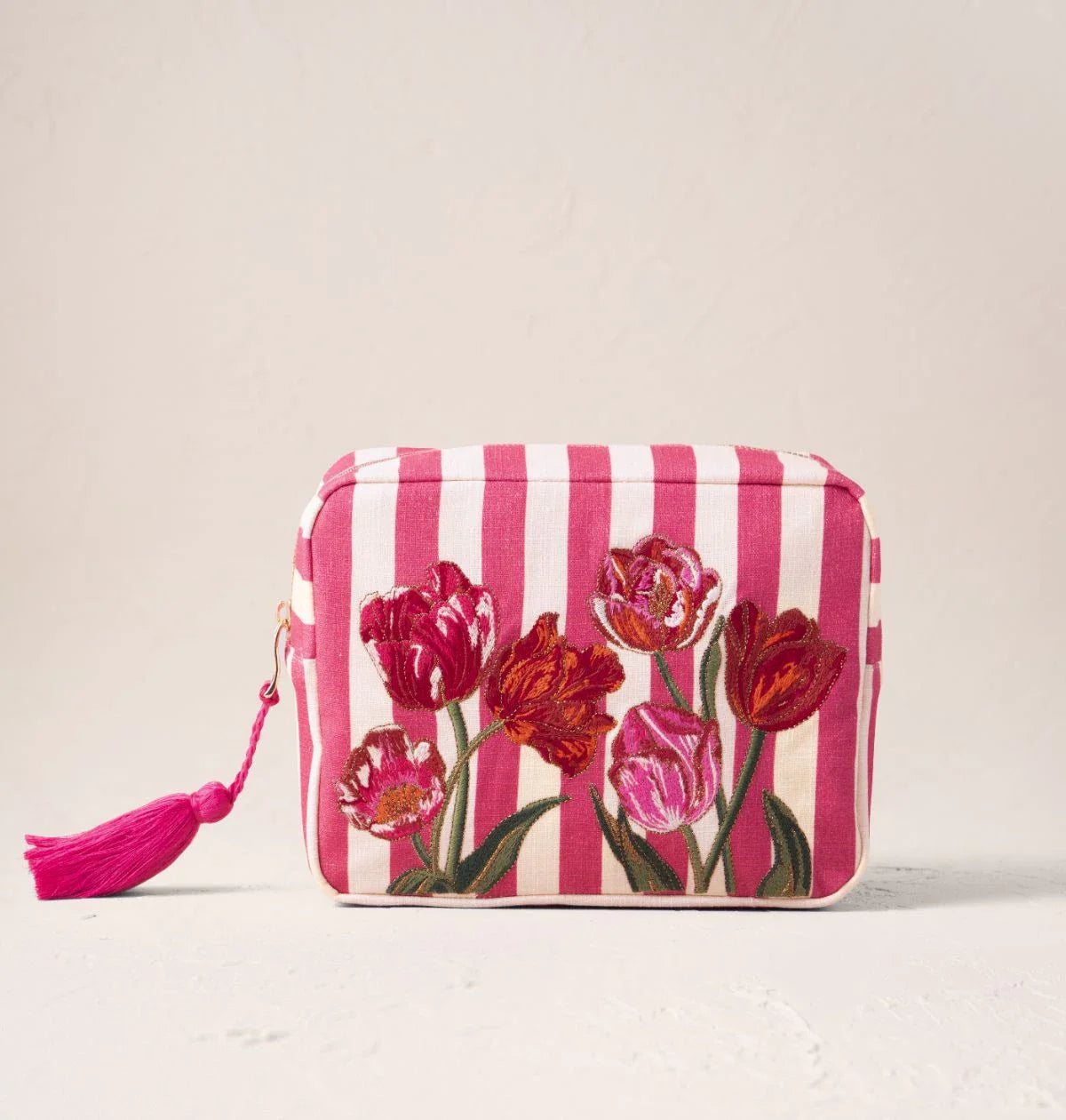 Tulip Stripe Printed Wash Bag