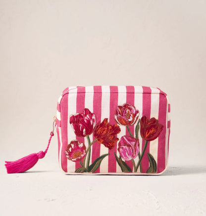 Tulip Stripe Printed Wash Bag