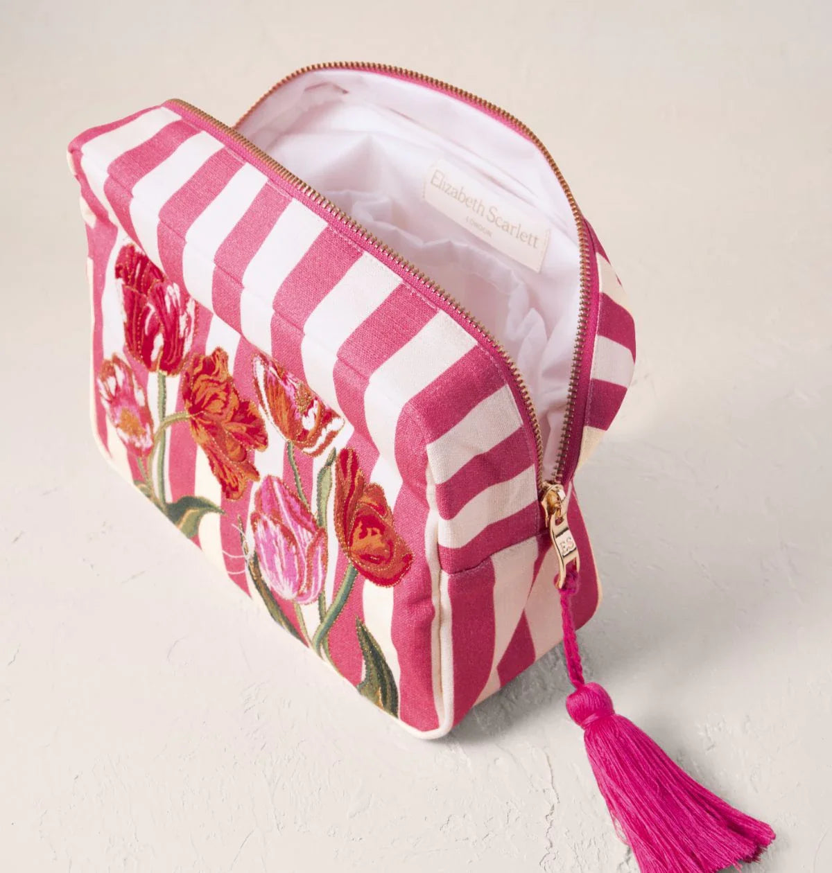 Tulip Stripe Printed Wash Bag