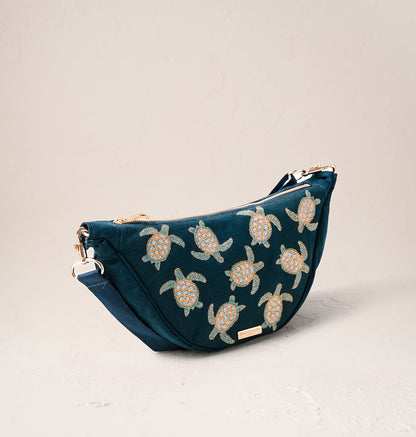 Turtle Conservation Canvas Crossbody Sling Bag