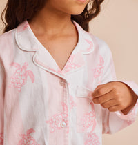 Kids' Cotton Sateen Turtle Pajamas