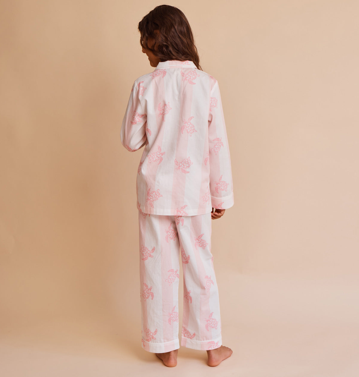 Kids' Cotton Sateen Turtle Pajamas