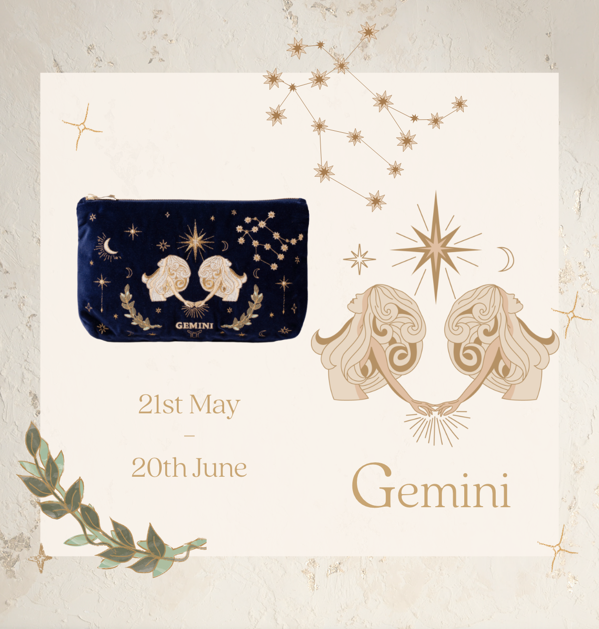 Gemini Navy Everyday Pouch