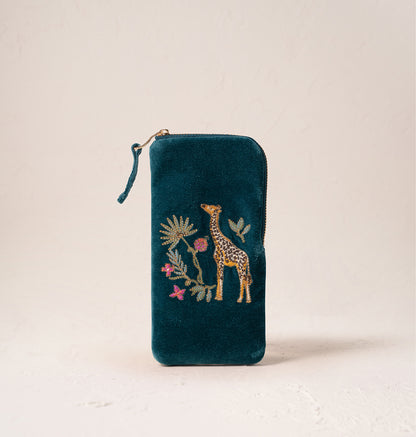 Wild Giraffe Palm Glasses Case