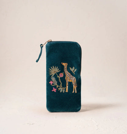 Wild Giraffe Palm Glasses Case