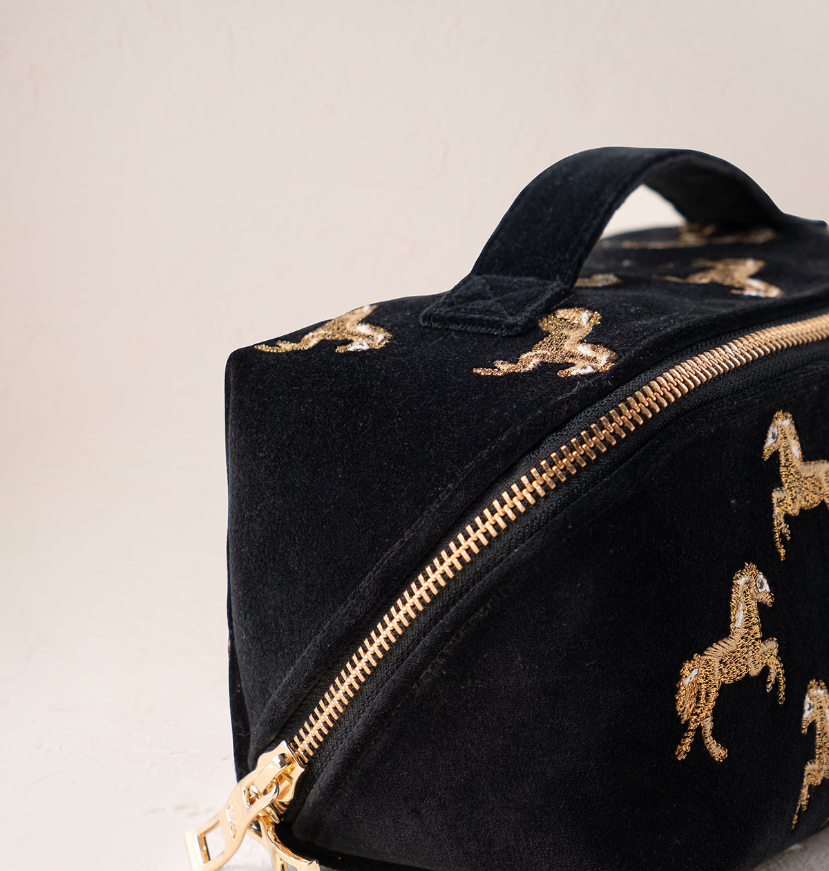 Wild Horses Open Flat Makeup Bag