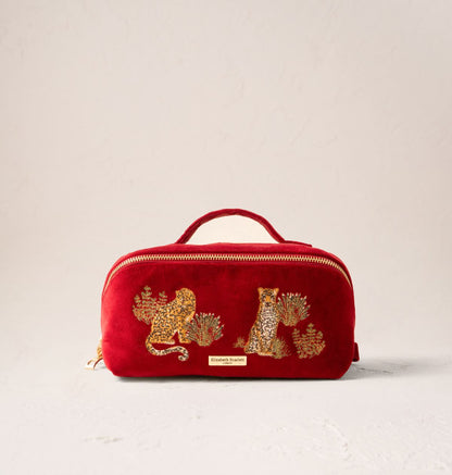 Wild Leopard Open Flat Makeup Bag