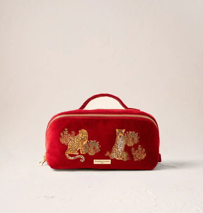 Wild Leopard Open Flat Makeup Bag