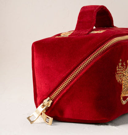 Wild Leopard Open Flat Makeup Bag