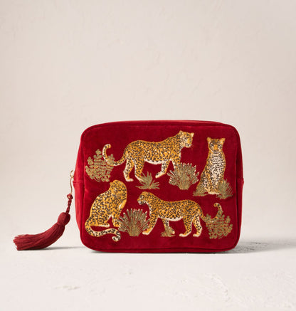 Wild Leopard Wash Bag