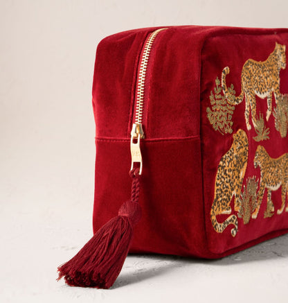 Wild Leopard Wash Bag