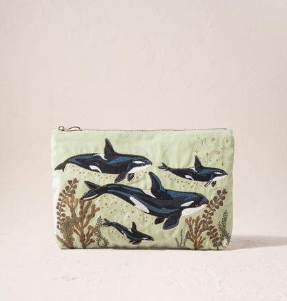 Wild Orcas Everyday Pouch