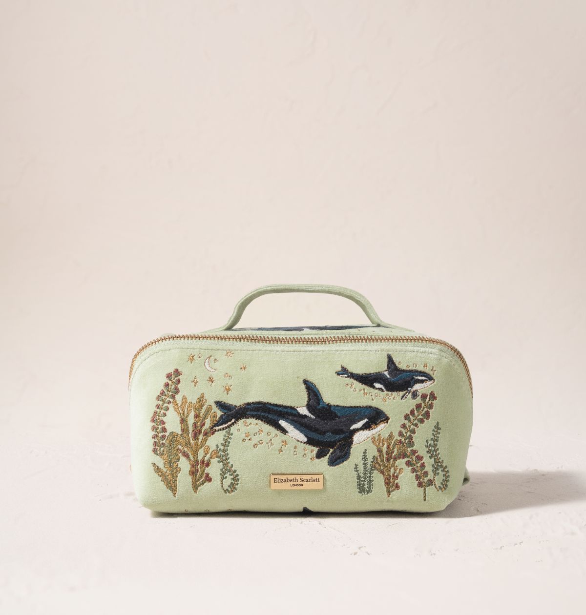 Wild Orcas Open Flat Makeup Bag