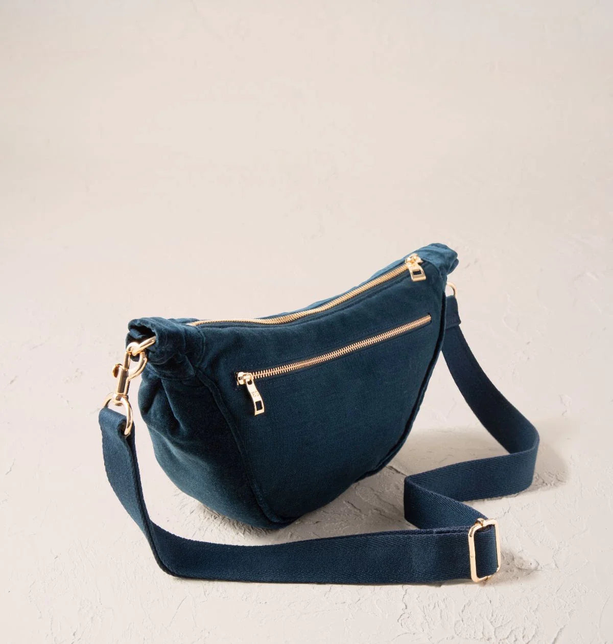 Wild Rose Velvet Crossbody Sling Bag